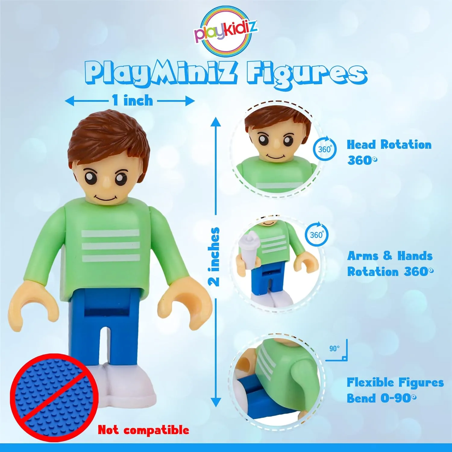 8 Toy Figures & Playsets, 2 Inch Play Peoples Set, Early Development Family Figurines for Kids, Pretend Play Toys for Children 3  (23Pcs)