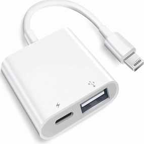 [Apple MFi Certified] Lightning to USB Camera Adapter with Charging Port, Portable USB 3.0 Female OTG Cable Adapter for Select iPhone,iPad Models, Support Card Reader, USB Flash Drive, MIDI Keyboard