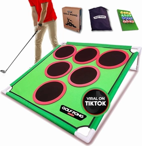 – Backyard Golf Game with 16 Chipping Velcro Balls & Mat, Yard and Outdoor Games for Adults & Family, Indoor Golf Set for Home, Beach or Party, Lawn Games for Adults & Family Outdoor