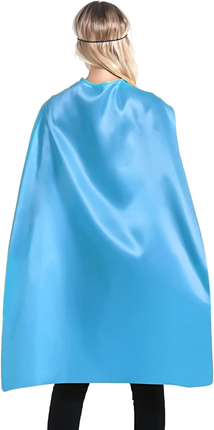ADJOY Superhero Capes and Masks for Adults Teenagers Men & Women Party Dress Up Costumes Team Building - 5 Packs