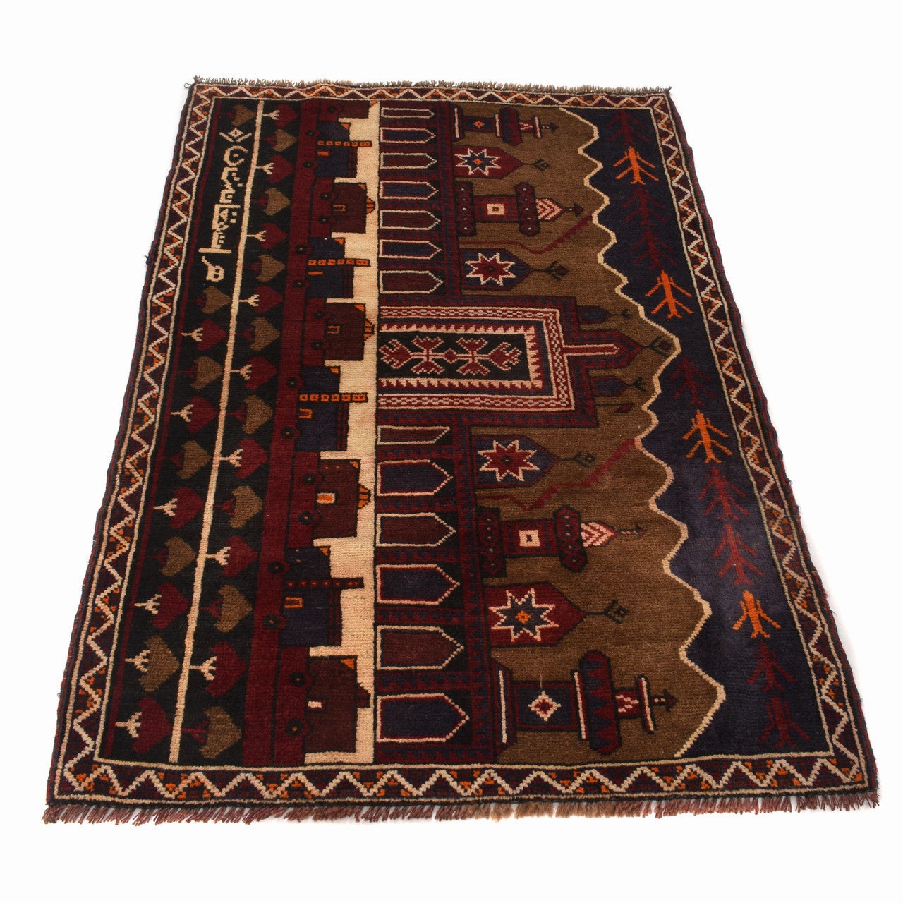 Afghan War Rug Traditional Crafts Hand Knotted Afghan Rug