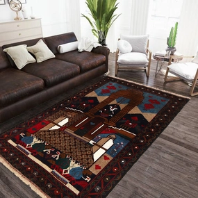 Afghan War Rug Traditional Hand Knotted Pashtun Rug For Home Décor War Rug