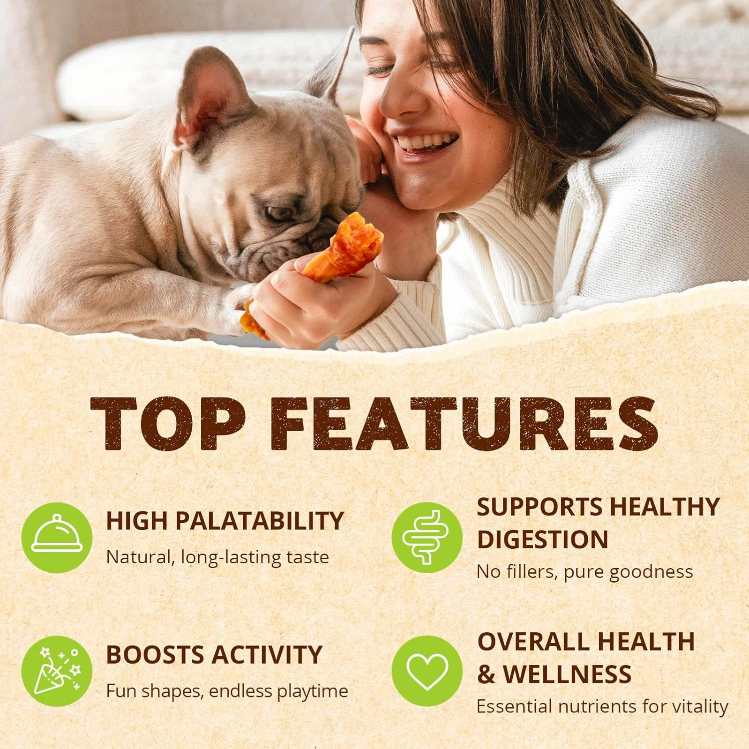 Afreschi Turkey Tendon for Dogs, Large Bone 3.53 oz, USA-Sourced Turkey, All Natural Human Grade Dog Chew, Hypoallergenic, Rawhide Alternative, Dog Treats for Large Breeds