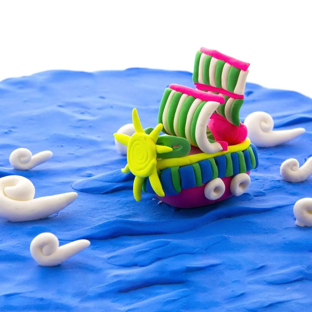 Air Dry Modeling Clay 6 Primary Color 0.5 Oz.
