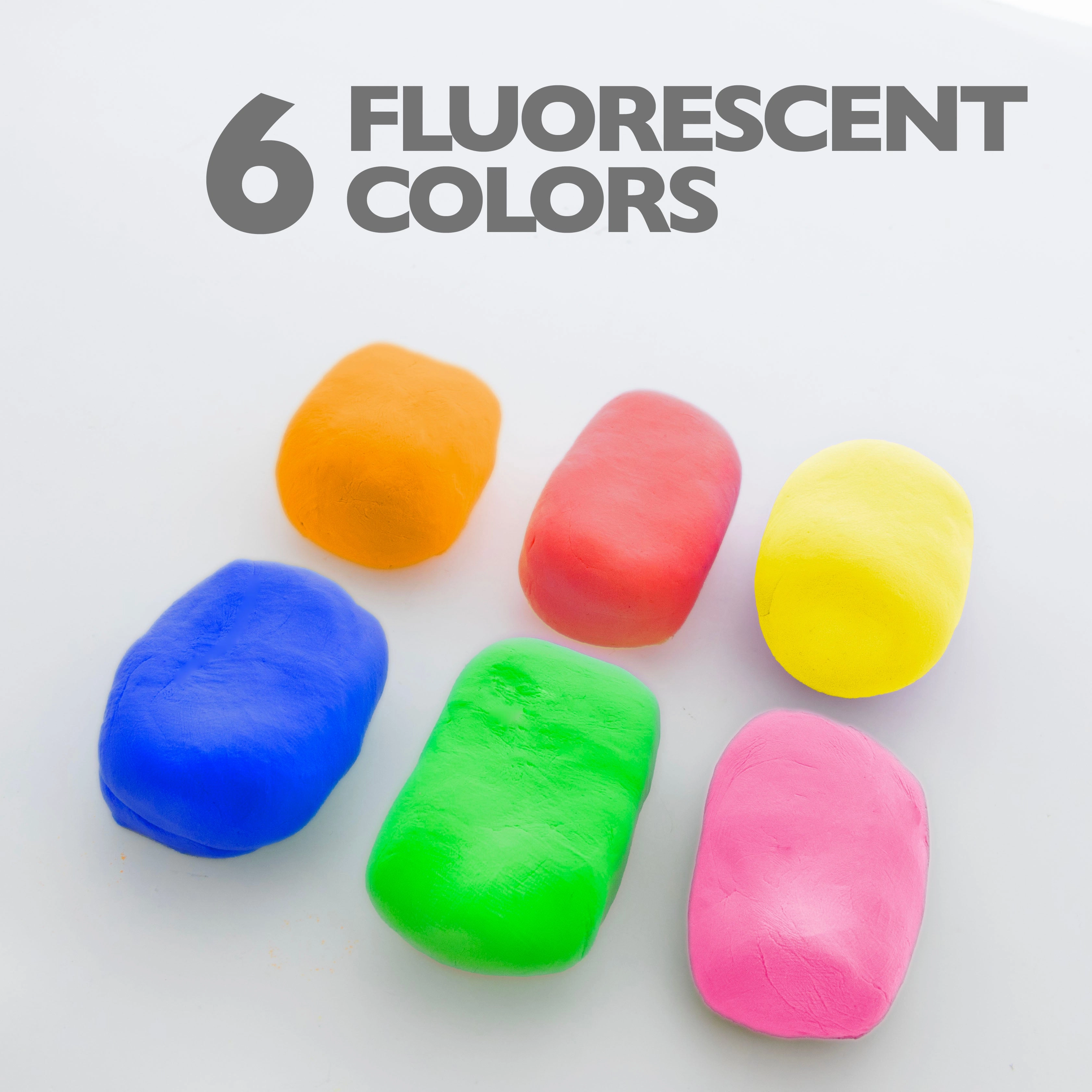 Air Dry Modeling Clay Fluorescent Colors 2 Oz.