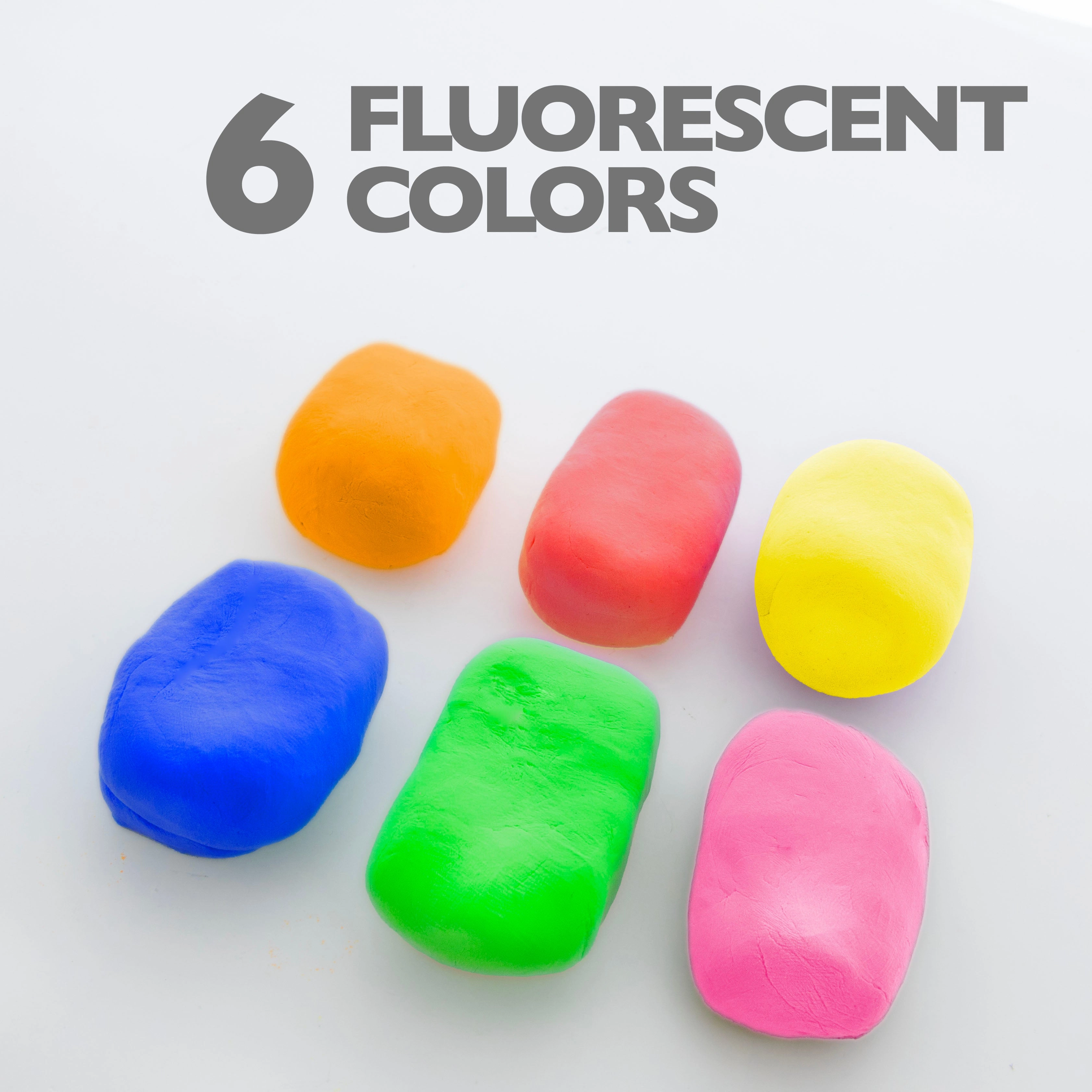 Air Dry Modeling Clay Fluorescent Colors 2 Oz.