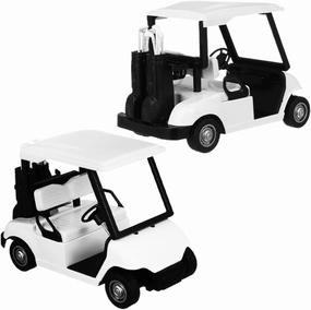 Alloy Golf Cart Statue 2pcs Pullback Golf Cart Models for Desk Decor Children's Play