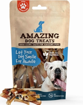 Amazing Dog Treats - Bully Stick Bites (2 Lb. Bag) Premium Dog Chews - Easily Digestible Bully Stick Dog Treat - 100% Beef Bully Bones