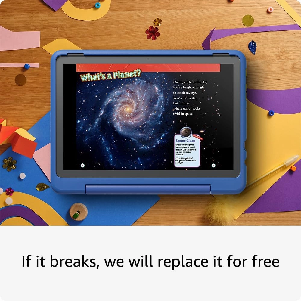 Amazon Fire HD 10 Kids Pro tablet (newest model) ages 6-12 | Bright 10.1" HD screen | Slim case for older kids, ad-free content, parental controls, 13-hr battery, 32 GB, Mint