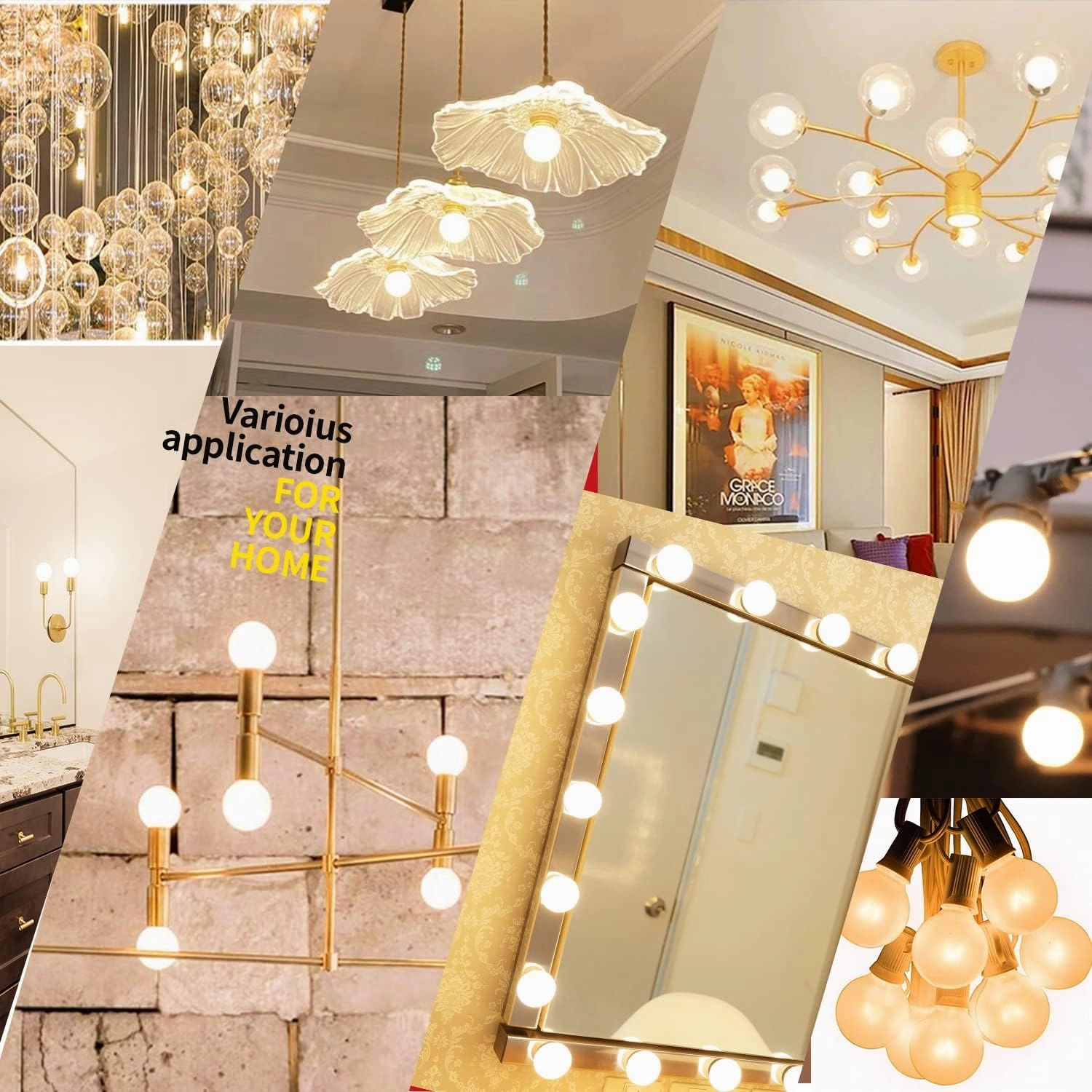 AMDTU 40W E12 Frosted Globe LED Bulbs, 2700K Warm White Dimmable Candelabra Base, Eye-Comfort Technology, Flicker-Free Decorative Lighting for Chandeliers, Dining Room, Vanity, and Bathroom Fixtures