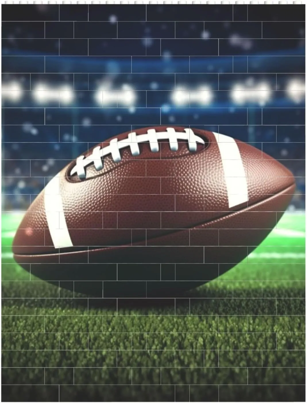 American Football Building Block Puzzle Personalized Building Bricks for Adults Block Puzzle Building DIY Brick Block Puzzles Valentine's Day Gifts for Home Decor Brick Puzzle