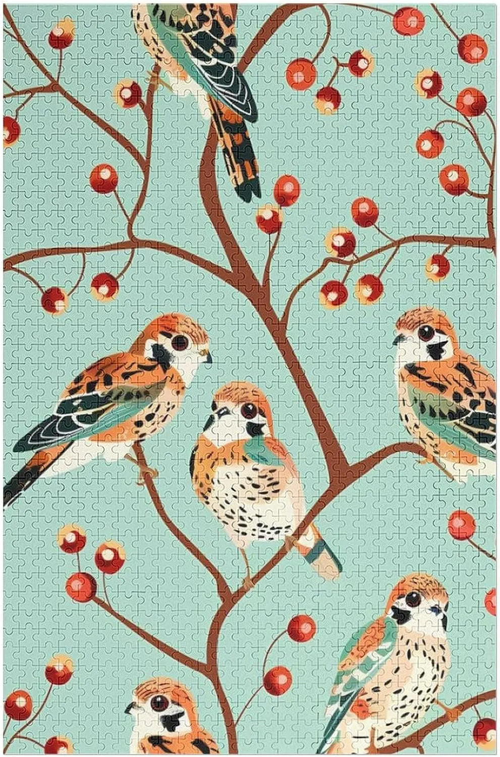 American Kestrel Pattern Jigsaw Puzzles Wooden Puzzle Fun Toy Home Decor Gift for Family Friends 1000 PCS