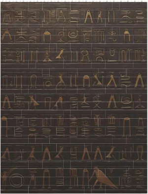 Ancient Egyptian Hieroglyph Building Block Puzzle Personalized Building Bricks Block Puzzle Building Family Keepsake DIY Brick Block Puzzles Valentine's Day Gifts for Home Decor Brick Puzzle