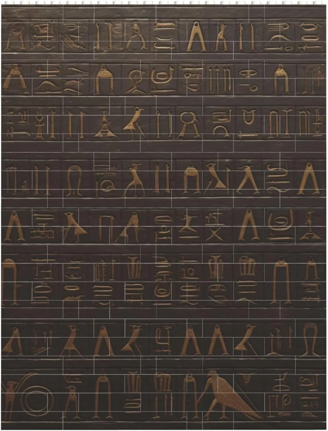 Ancient Egyptian Hieroglyph Building Block Puzzle Personalized Building Bricks Block Puzzle Building Family Keepsake DIY Brick Block Puzzles Valentine's Day Gifts for Home Decor Brick Puzzle