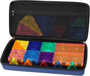 Aproca Hard Storage Magnetic Tiles Case, Fit for PicassoTiles 110/100 / 60/42 Pieces/SUNHE YHK 100Pcs Set Magnet Building Tiles(Blue)