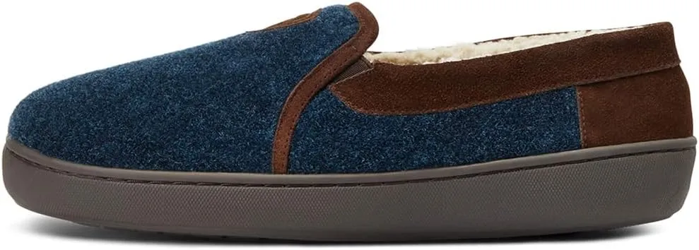 ARIAT Men's Lincoln Wool & Suede Warm Soft Comfortable Indoor Outdoor Slippers with Sherpa Lining & Tpr Soles