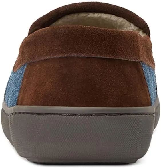 ARIAT Men's Lincoln Wool & Suede Warm Soft Comfortable Indoor Outdoor Slippers with Sherpa Lining & Tpr Soles