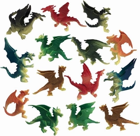 ArtCreativity Mini Dragon Toys Figures - (Pack of 24) Colorful Assorted Designs Dragon Party Favors, Dragons Cake Topper for Birthday, Piñata Fillers, Dragons Figurine Toys for Boys and Girls Ages 3 
