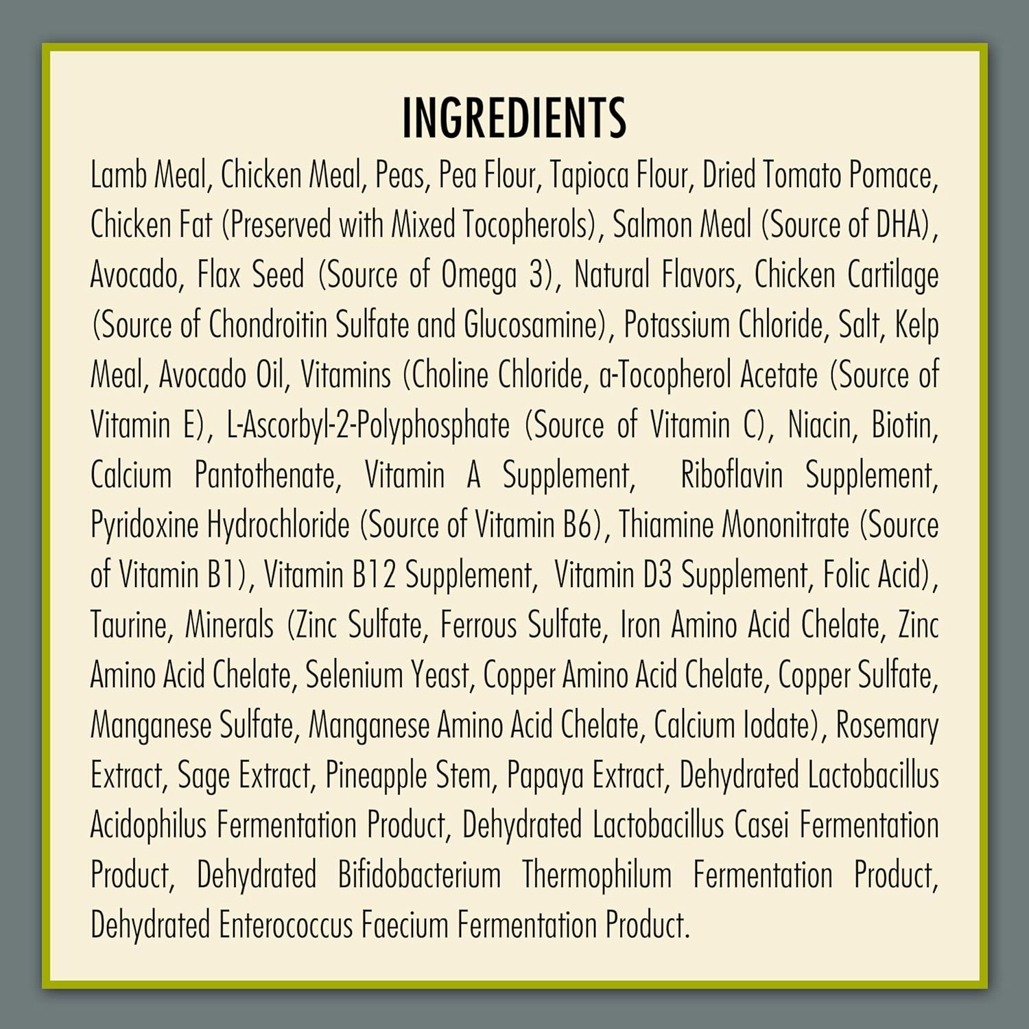 AvoDerm Natural Advanced Senior Health Dry Dog Food, Lamb Recipe, Grain Free, 24 lbs