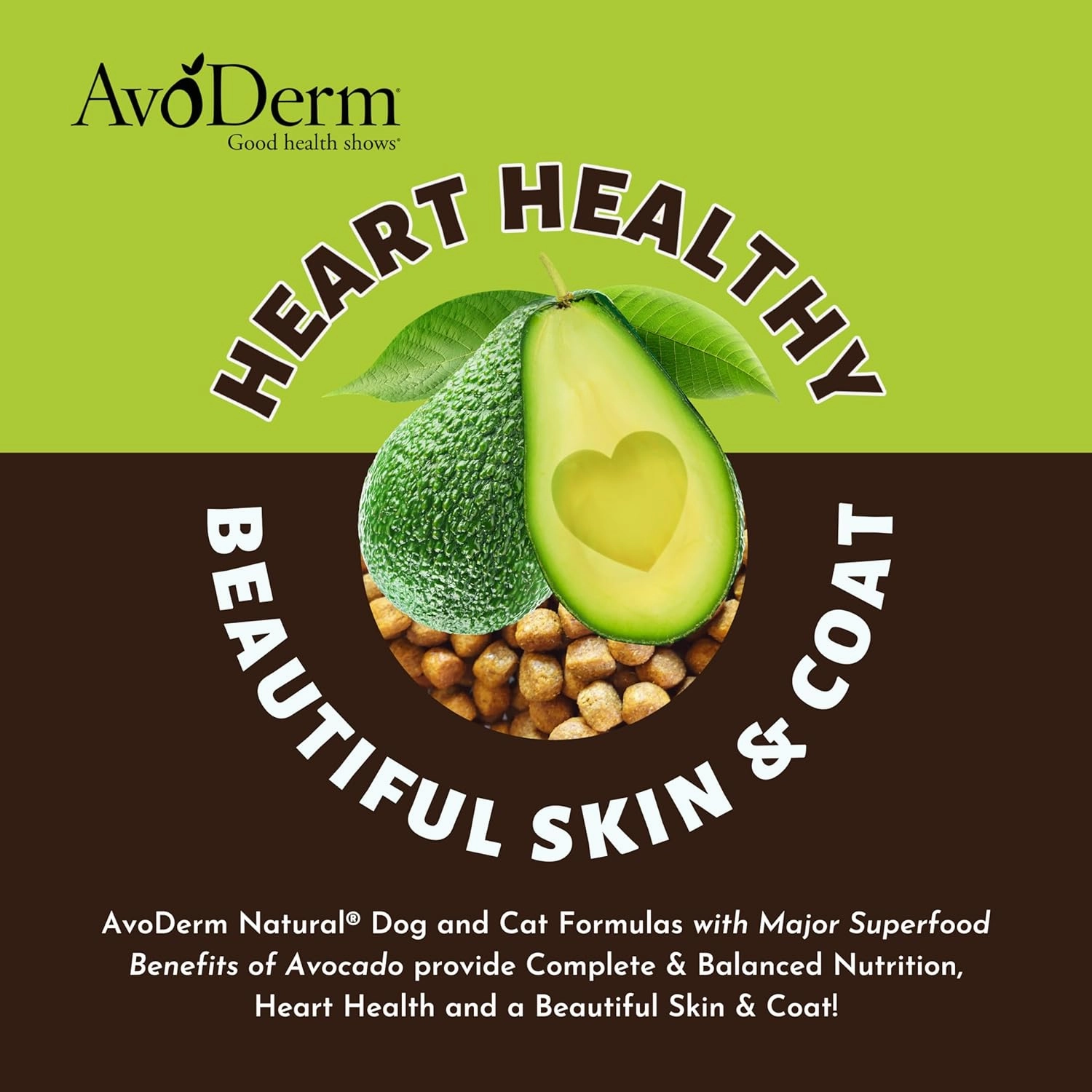 AvoDerm Natural Chicken Meal & Brown Rice Formula Large Breed Dry Dog Food, For Pet Food Allergy Support, 26 lb