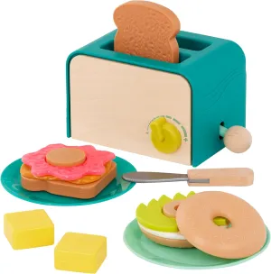 B. toys- Mini Chef - Toaster Playset- Pretend Play Breakfast Playset – 14pc Brunch Set – Pop-Up Toast & Sounds– 3 Years  