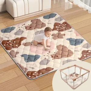 Baby Play Mat for Floor 71'' x 59'' Baby Crawling Mat Foldable Play Mat Thicken Soft Padding Playmats for Babies and Toddlers Infants Easy Care Machine Washable (Boho)