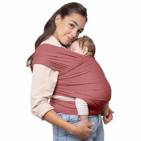 Baby Wrap Carrier Sling for Newborns to Toddlers - Stretchy Hands-Free Baby Carrier 7-35 lbs (Dusty Pink)