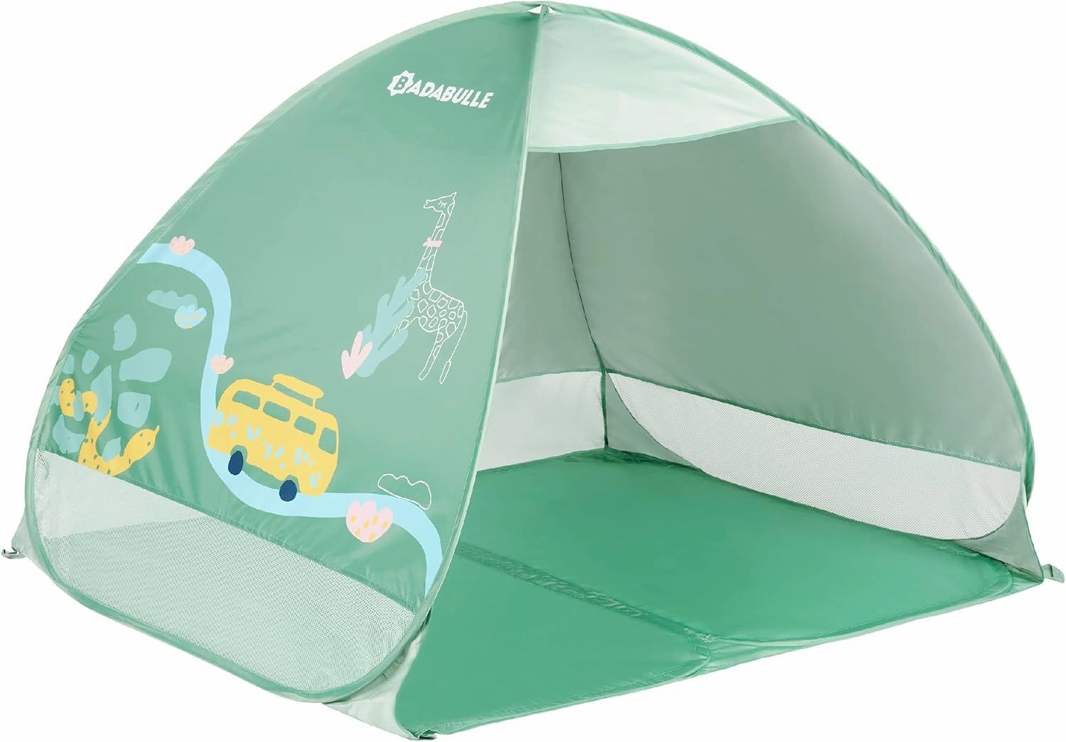 Badabulle - Anti-Uv Baby Tent | Large Beach Tent, High Sun Protection Spf 50  For Toddlers | Pop-Up System - Green