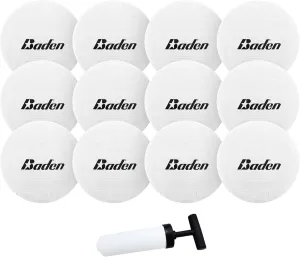 Baden 4 inch Mini Volleyball 12-Pack with Pump for Team Gift, Award, and Pool Friendly