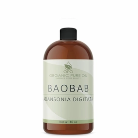 Baobab Oil - Pure, (16 oz) Cold Pressed, Unrefined, Vegan, Non GMO, Bulk Carrier Oil for Hair, Skin, Face, Body Pain Nourishing Natural Moisturi Hydrat Growth Conditioner