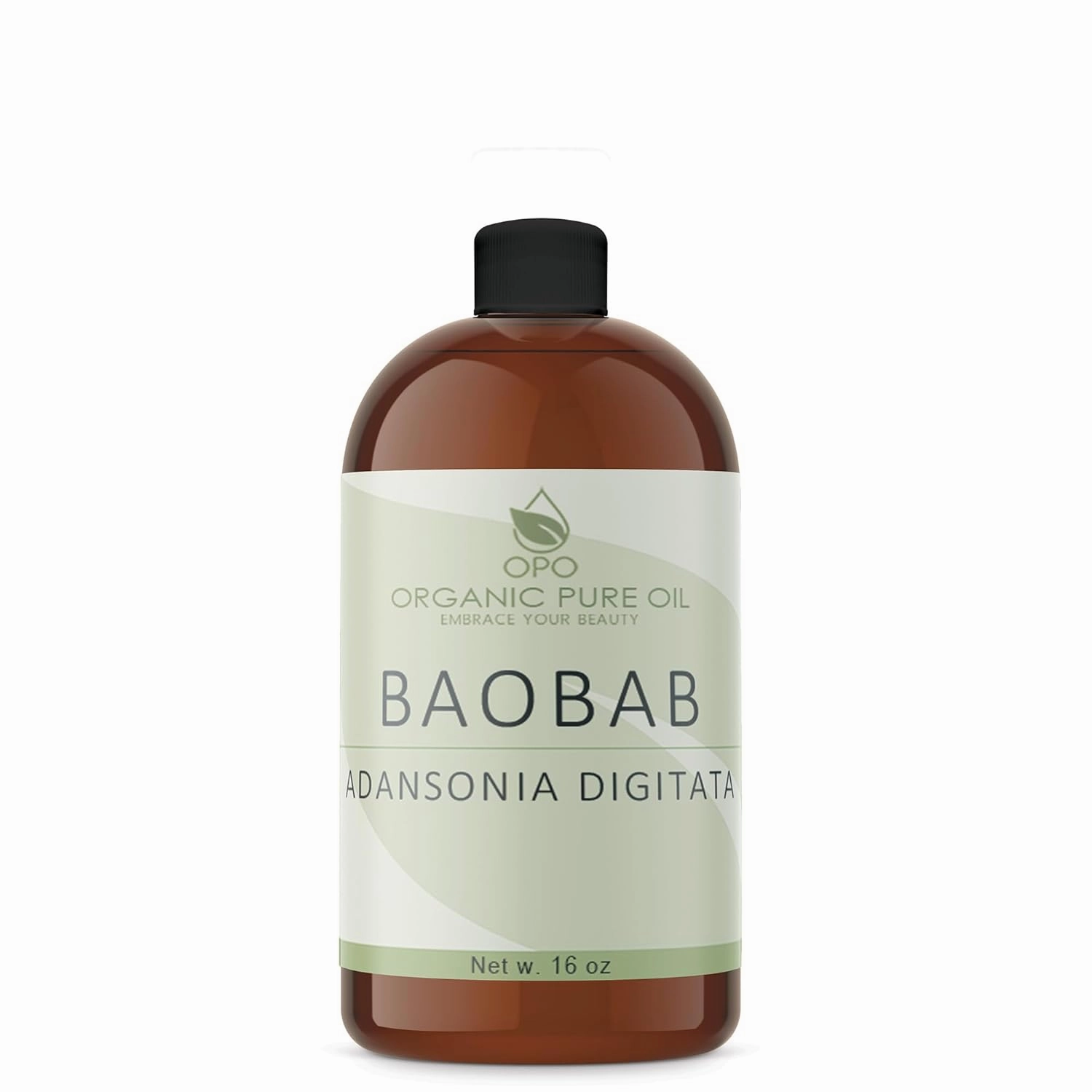 Baobab Oil - Pure, (16 oz) Cold Pressed, Unrefined, Vegan, Non GMO, Bulk Carrier Oil for Hair, Skin, Face, Body Pain Nourishing Natural Moisturi Hydrat Growth Conditioner