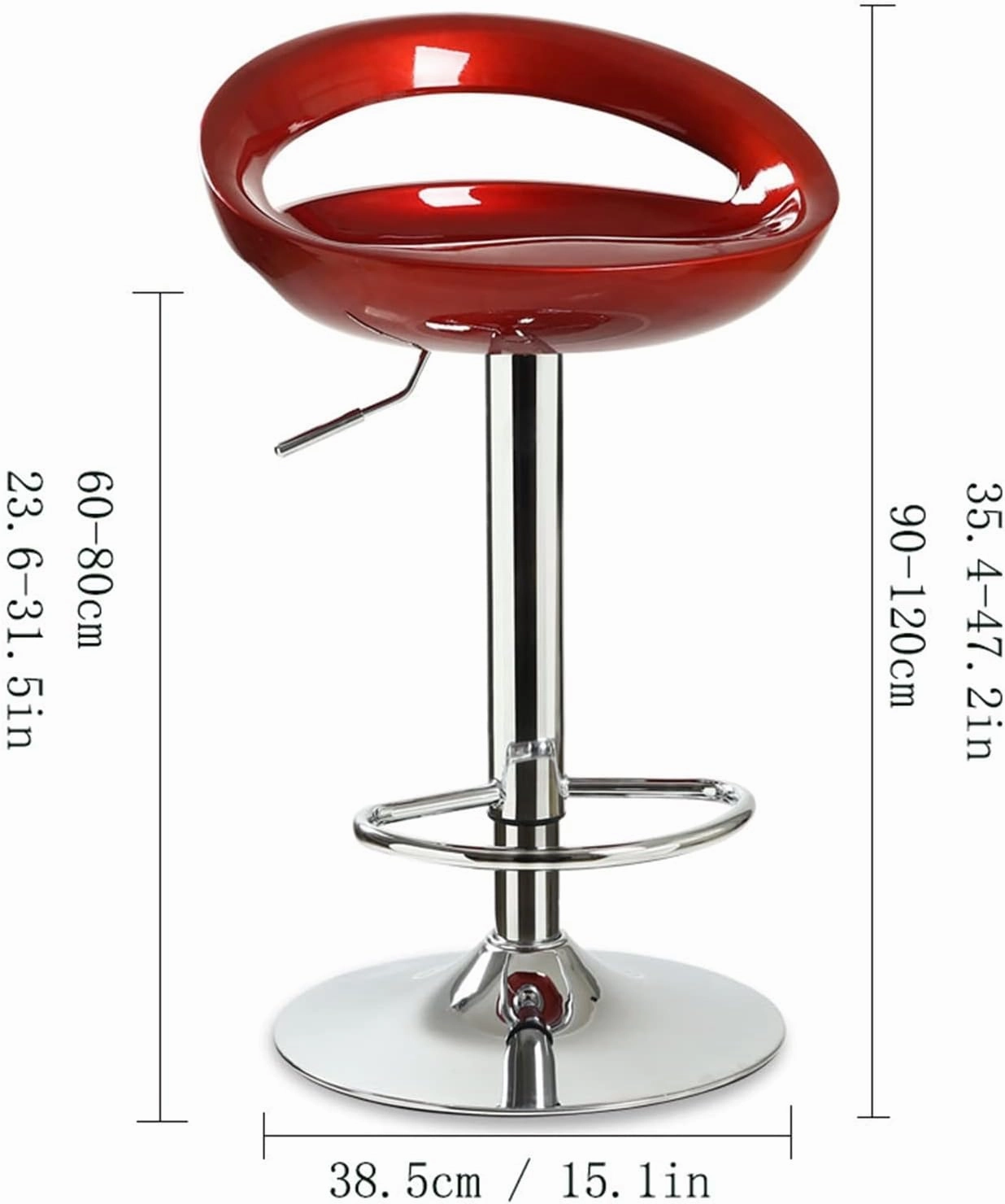 Bar Chairs Bar Chair Modern Hollow Back Lift Chair Home Living Room Kitchen Dining Room Decoration High Stool Swivel Chair Bar Chair Bar Stools with Back(C)