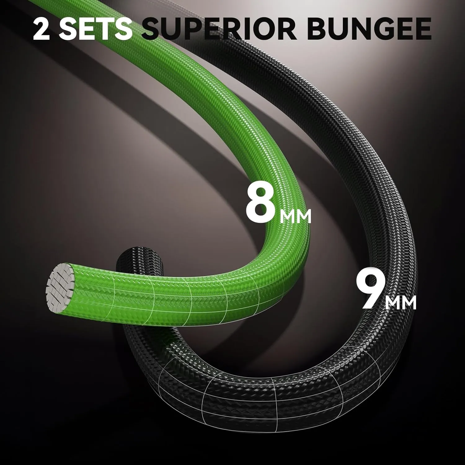BCAN 500/560 LBS Soft Land Mini Trampoline, 40"/48" Fitness Trampoline, Bungees, T Shape Adjustable Foam Handle, Stable, Quiet Exercise Rebounder for Kids Adults Indoor/Garden Workout