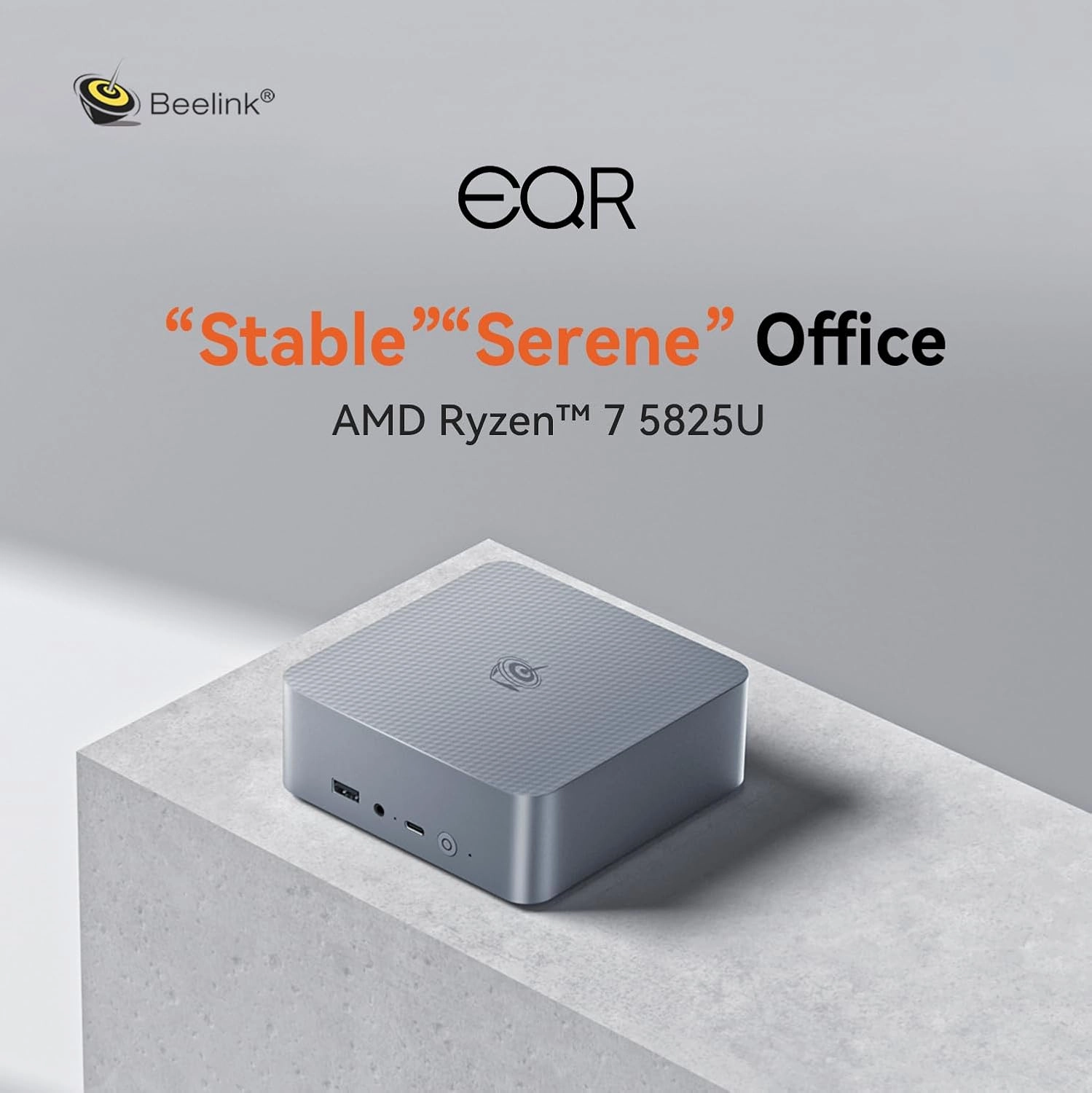 Beelink Mini PC, AMD Ryzen 7 5825U(6nm, 8C/16T) up to 4.5GHz, Mini Computer 32GB DDR4 RAM 500GB PCIe3.0x4 SSD, Micro PC 4K@60Hz Dual HDMI Display/WiFi6/BT5.2/Office/Home/HTPC/W-11 Pro