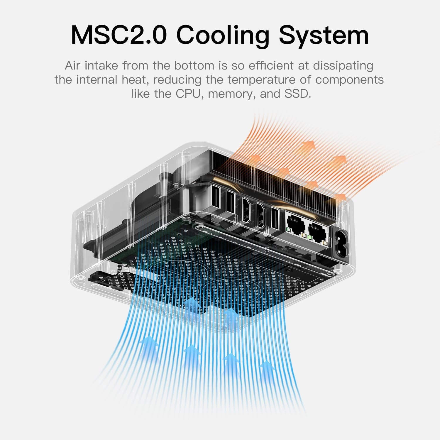 Beelink Mini PC, AMD Ryzen 7 5825U(6nm, 8C/16T) up to 4.5GHz, Mini Computer 32GB DDR4 RAM 500GB PCIe3.0x4 SSD, Micro PC 4K@60Hz Dual HDMI Display/WiFi6/BT5.2/Office/Home/HTPC/W-11 Pro