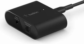 Belkin SoundForm Connect AirPlay 2 Adapter & Airplay 2 Receiver - Wireless Streaming for Apple Devices to Bluetooth Speakers - Optical & 3.5mm Speaker Inputs for iPhone 15, 14, MacBook Pro, & More