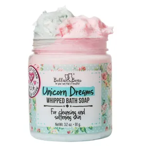 Bella & Bear Unicorn Dreams Whipped Bath Soap - Travel Size 3.2oz x 24 Bulk Unicorn - Tropical mango & pineapple with a hint of vanilla