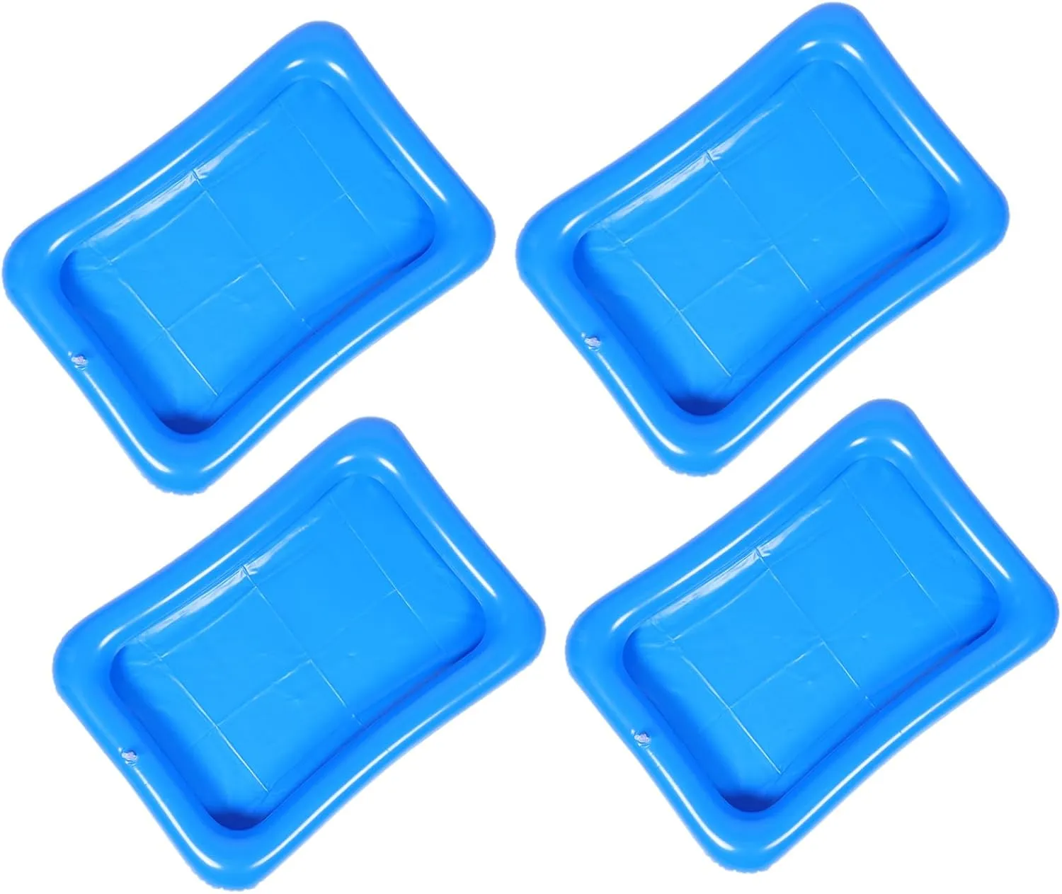 BESTonZON 4pcs Interactive Fishing Game Holder for Portable Bathtub Ice Serving Bar for Outdoor Beach Fun and Summer Parties