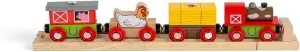 Bigjigs Rail Farmyard Train - Other Major Wooden Rail Brands are Compatible
