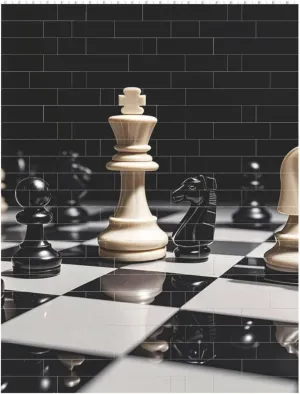 Black and White Chess Building Block Puzzle Personalized Building Bricks for Adults Block Puzzle Building DIY Brick Block Puzzles Valentine's Day Gifts for Home Decor Brick Puzzle