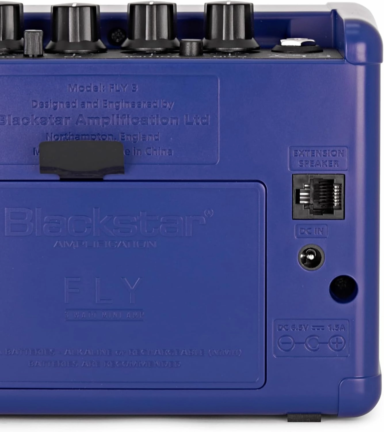Blackstar Fly 3 Mini Amp - Royal Blue Bundle with Instrument Cable, Picks, and Austin Bazaar Polishing Cloth