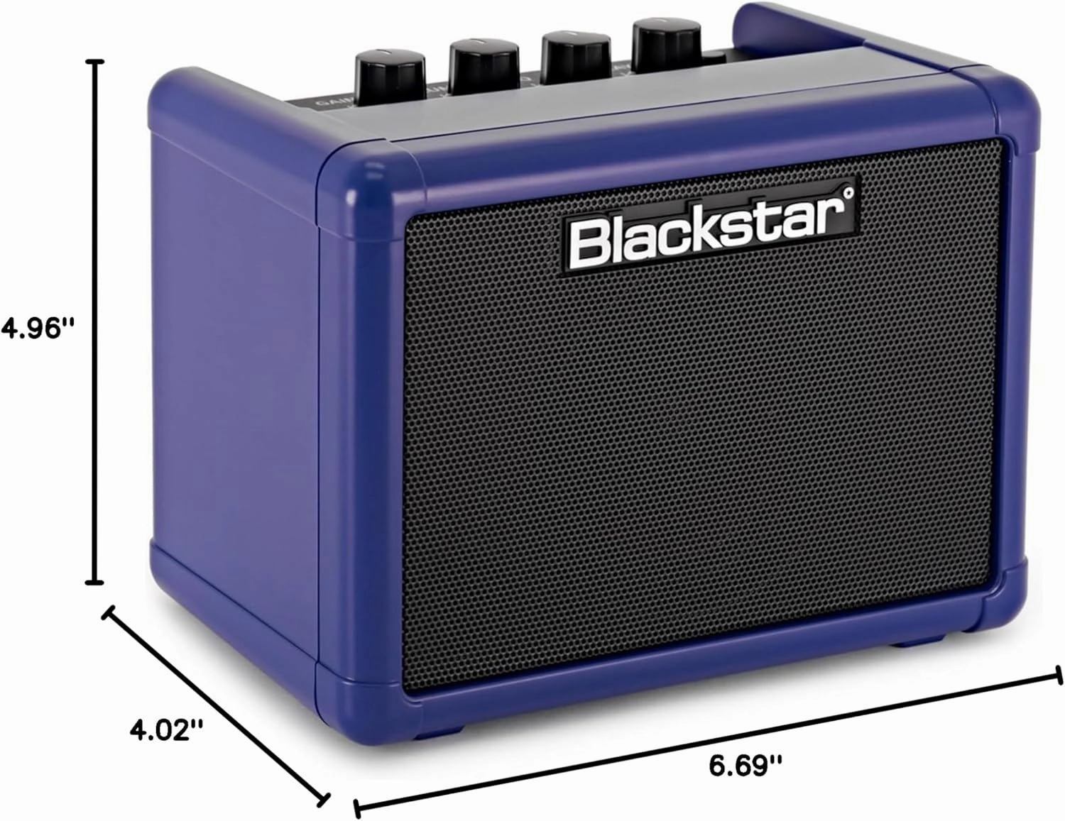 Blackstar Fly 3 Mini Amp - Royal Blue Bundle with Instrument Cable, Picks, and Austin Bazaar Polishing Cloth