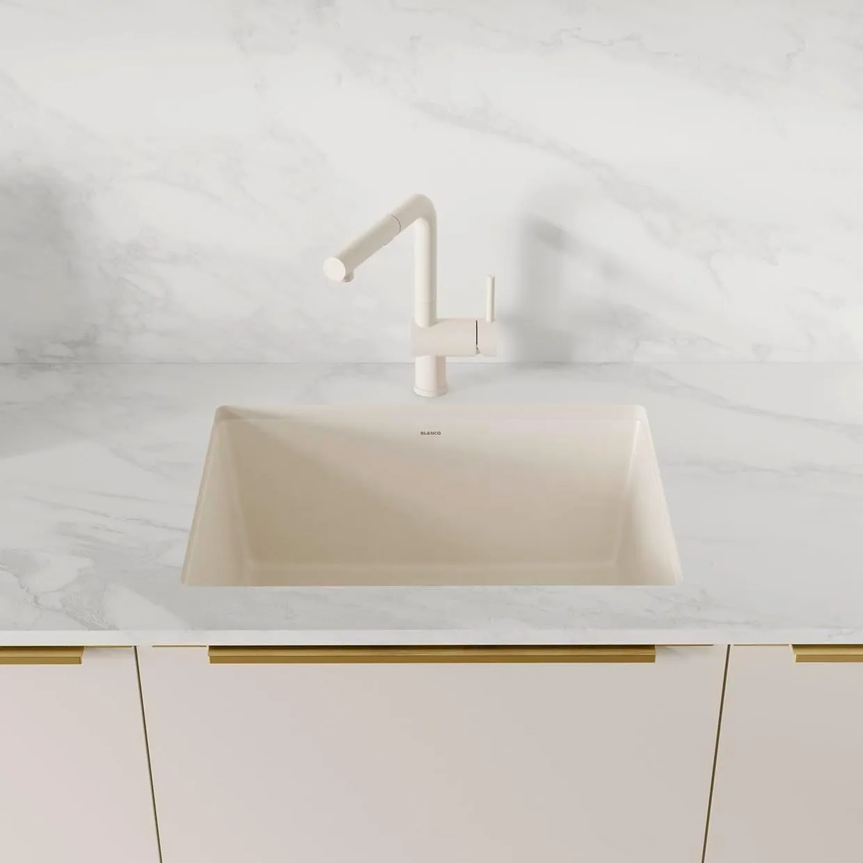 BLANCO 527402 Precis 24" Undermount Single Bowl Kitchen Sink - Soft White