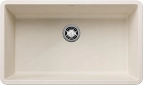 BLANCO 443084 PRECIS SILGRANIT Super Single Undermount Kitchen Sink 32" L X 19" W- Soft White