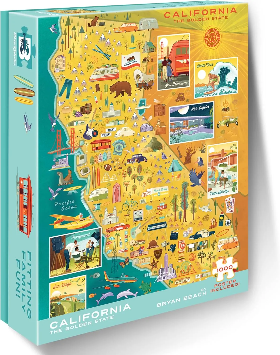 Blue Lobster 1000 Piece Puzzle (California: The Golden State)
