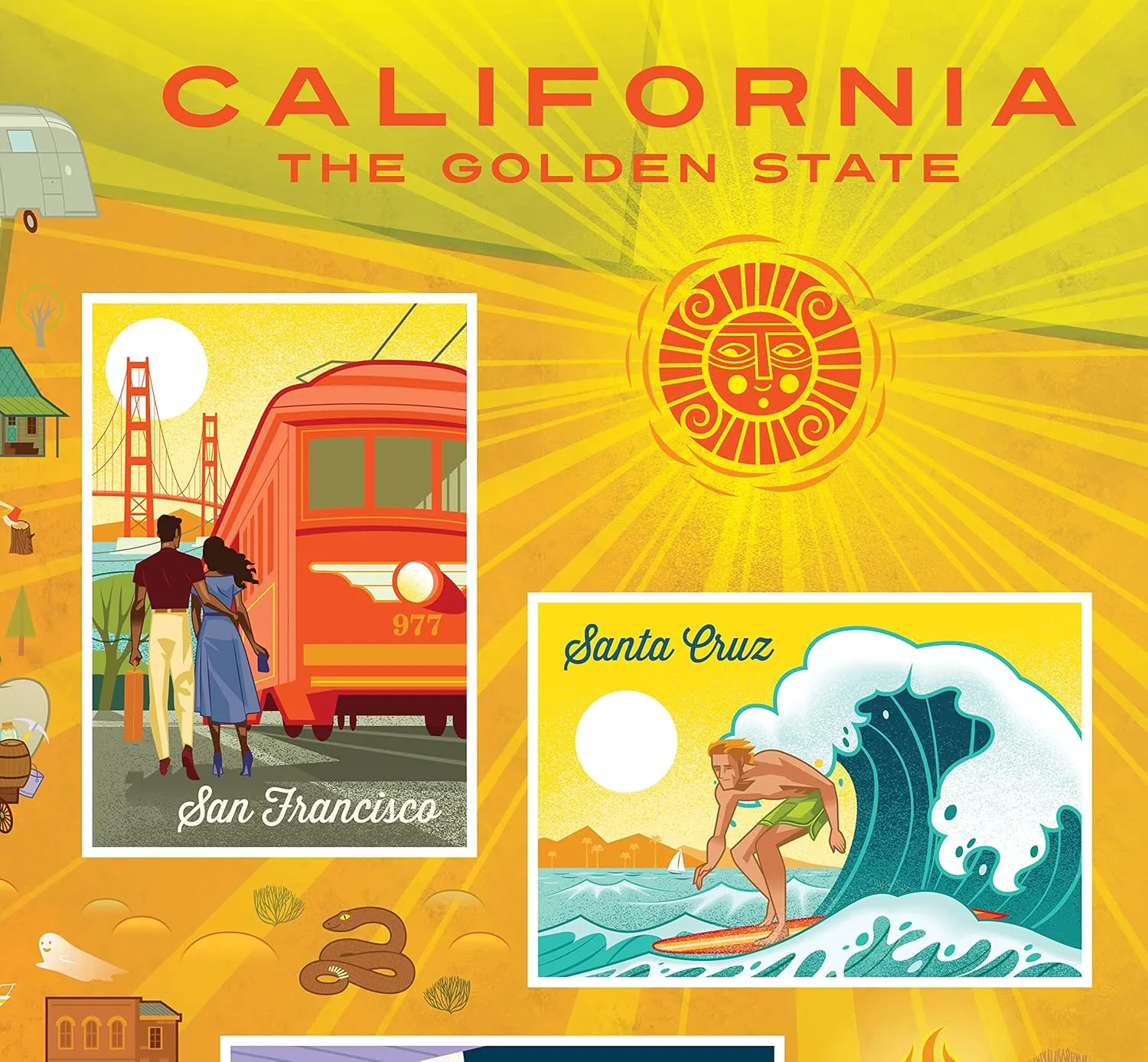 Blue Lobster 1000 Piece Puzzle (California: The Golden State)