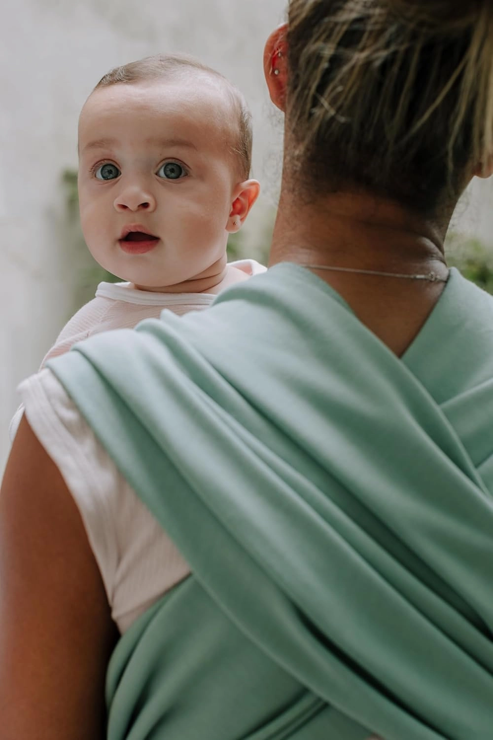 Boba Baby Wrap Carrier - Original Baby Carrier Wrap, Baby Sling for Newborns - Baby Wearing Essentials - Newborn Wrap Swaddle Holder, Newborn to Toddler Infant Baby Sling, 7-35 lbs (Sage Green)