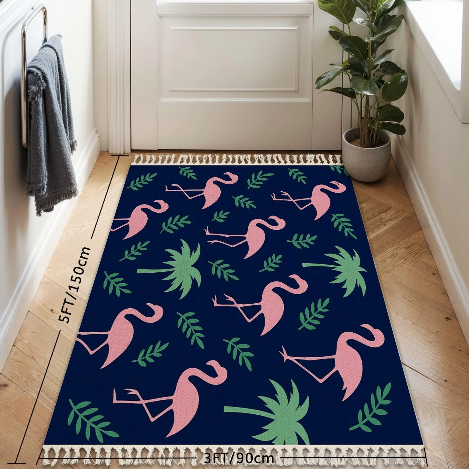 Boho Area Rugs Paradise Exotic Tropical Trendy Pineapple Pattern Washable Rug Nursery Rug Girl Softness Non Slip Nursery Rugs Neutral Home Decor for Living Room Bedroom Daycare