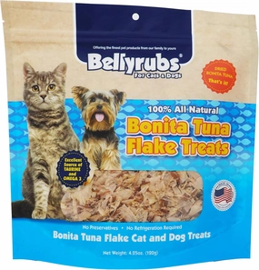 Bonita Tuna Flakes for Cats and Dogs 4.25oz | Premium Dried Tuna Cat Treat | All-Natural Gluten & Grain Free Tuna Flake Treats | Healthy High Protein Pet Training Chews | Made in USA