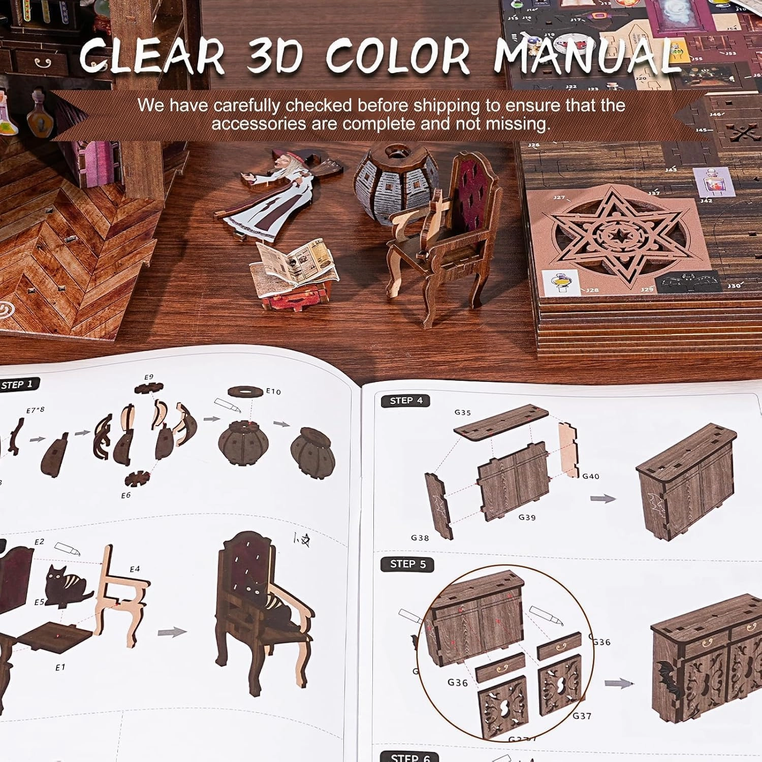 Book Nook Kit for Adults, DIY Miniature Booknook Kit with Led Light, 3D Wooden Bookshelf Puzzle Booknook Insert Decor Crafts for Adults Teen Gifts (Magic Night)